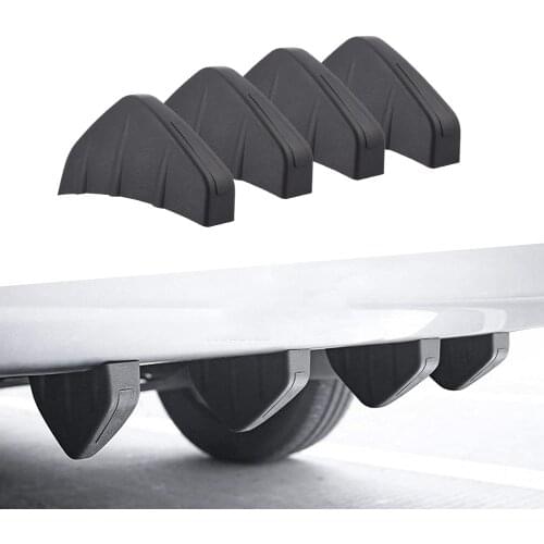 4Pcs Car Rear Diffuser,Rear Bumper Spoiler Diffuser Shark Fin Protect Cover Anti-Crash Accessories