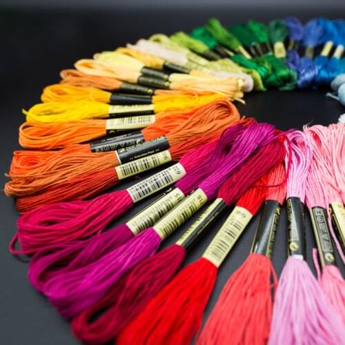 50/100Pcs Embroidery Threads for Sewing Mix Colors Cotton Cross Stitch Embroidery Floss Thread DIY Hand Knitting Sewing Threads