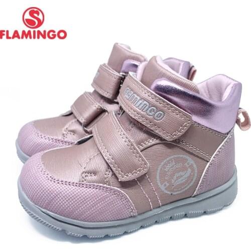 FLAMINGO Autumn Felt High Quality Pink Kids Boots Size 22-27 Anti-slip Shose for Girl Free Shipping 212B-Z5-2516