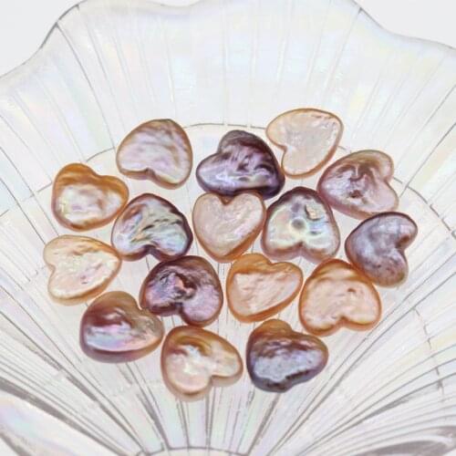 Natural Freshwater Shaped Pearl Big Peach Heart Baroque Beads Color Love DIY Jewelry Fashion Necklace Accessories 15-17mm