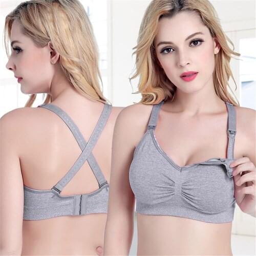 BREAST-FEEDING BRA is opened in front of no rims for pregnant women D008