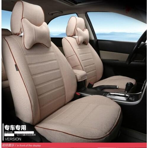 Car seat cover customize fabric cloth all-inclusive summer viscose cushion four seasons for vw tiguan rouareg passat jetta polo