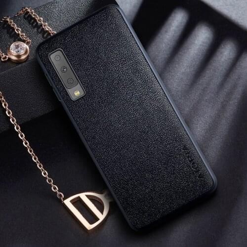 Case for Samsung galaxy A7 2018 A750 with Retro business PU leather Skin design phone cover for samsung a7 2018 case funda capa