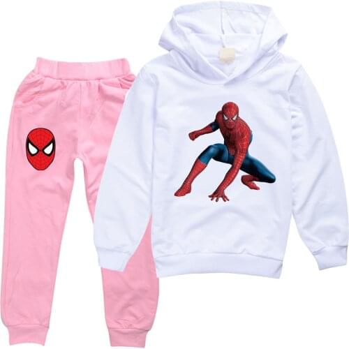 Disney New Spiderman Baby Clothes Suit Children Fashion Boys Girls Hoodie + Pants 2Pcs/Set Toddler Casual Kids Tracksuits