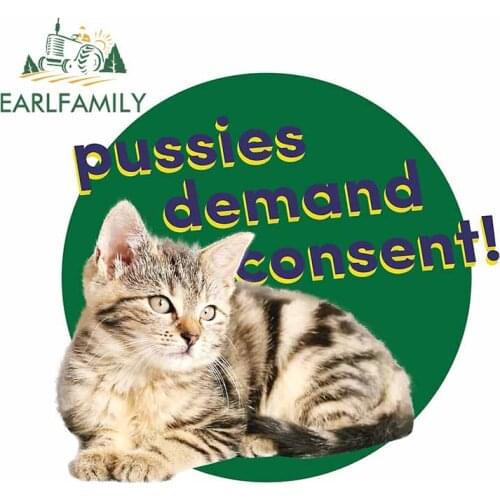 EARLFAMILY 13cm x 12cm For Cat Motorcycle Car Stickers Waterproof Decal DIY Vinyl Car Wrap Sunscreen Occlusion Scratch Decor