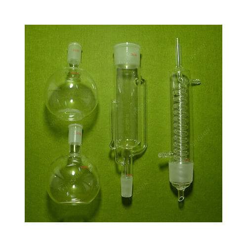 500ml Soxhlet Extractor,Graham Condenser,two Flat Flasks,24/40,50/42