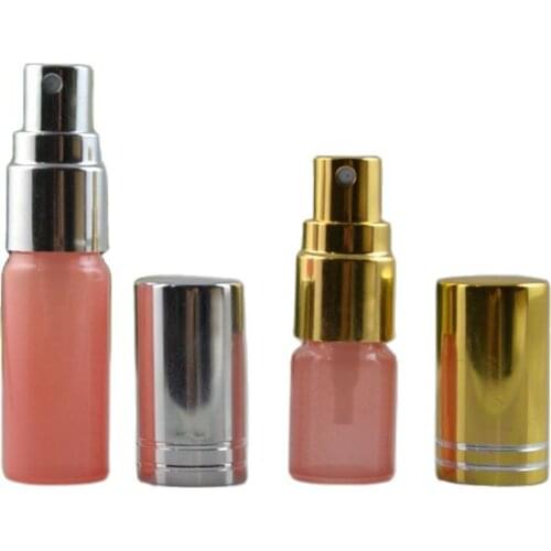 3ML 5ML 50pcs/lot High Grade Pink Glass Spray Perfume Bottle, Top Quality Pink Empty Atomizer, Elegant Glass Cosmetic Sprayer