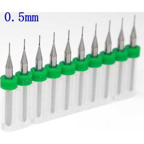 Strawberry PCB Milling Cutter Corn Teeth Metal Tungsten Carbide CNC Engraving CNC Router Woodworking Cutting Tools 10PCS 0.5mm