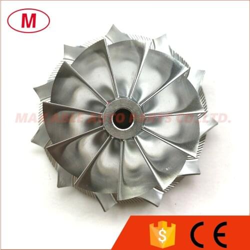 GT28 48.30/63.00mm 11+0 blades Turbo Billet compressor wheel/Aluminum 2618/Milling wheel for Racing Turbochrager Cartridge/CHRA