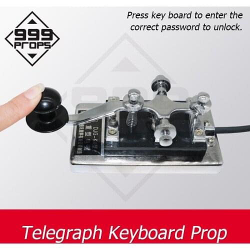 Morse Code device escape room telegraph keyboard type right code to open magnet lock 999PROPS