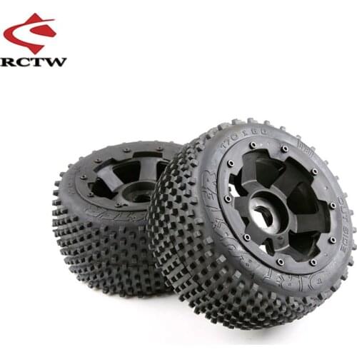 Rc Car Small Nail Rear or Front Wheel Tyres Set for 1/5 Hpi Rofun Baha Rovan Km Baja 5B Truck Spare Upgrade Parts