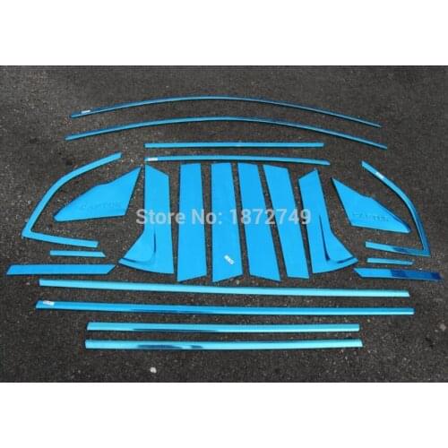 Cover styling For 2015 2016 for Renault Captur stainless steel car window decorative frame sticker accessories trim 22pcs/set