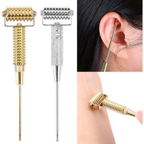 Face Massager Ear Acupoints Probe Acupuncture Points Needle Probe Facial Tightening Slimming Spring Roller Double Chin Removal