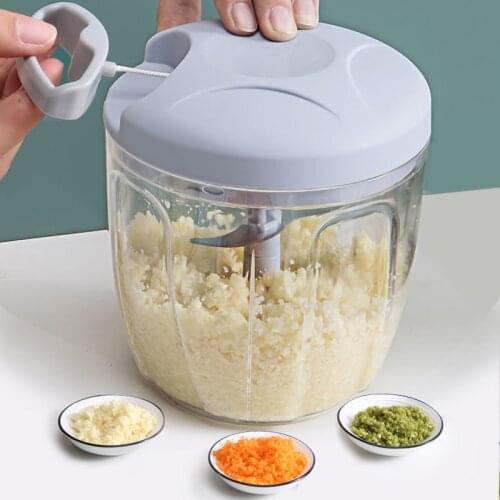 Mini Multifunction Garlic Crusher Picadora Manual Food Chopper Meat Mixer Fruit Vegetable Processor Garlic Grinder Kitchen Tools