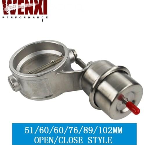2'' 2.36'' 2.5'' 3.0" 3.5" 4.0" Stainless steel Variable Exhaust Control Valve Set Vacuum Actuator 63/60MM pipe Close Open Style