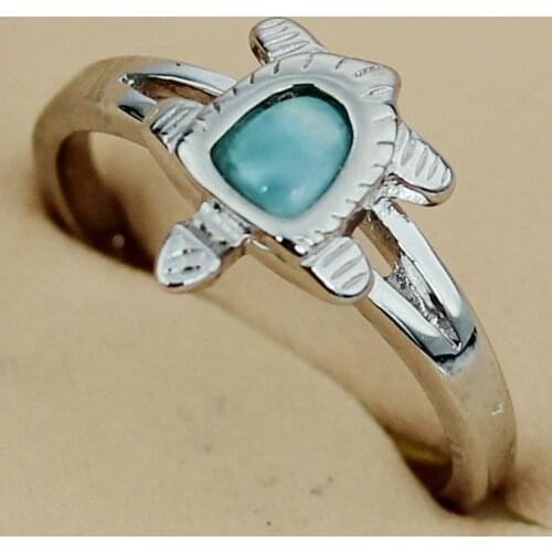 Fleure Esme Larimar Noble Generous Wedding rings for women jewelery accessories dropshipping Rhodium Plated R3528 size 6 7 8 9