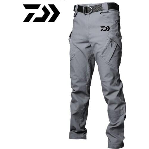 Autumn Casual Pants Daiwa Fishing Pants Men Military Tactical Joggers Cargo Pants Multi-Pocket Fashions Black Army Trousers