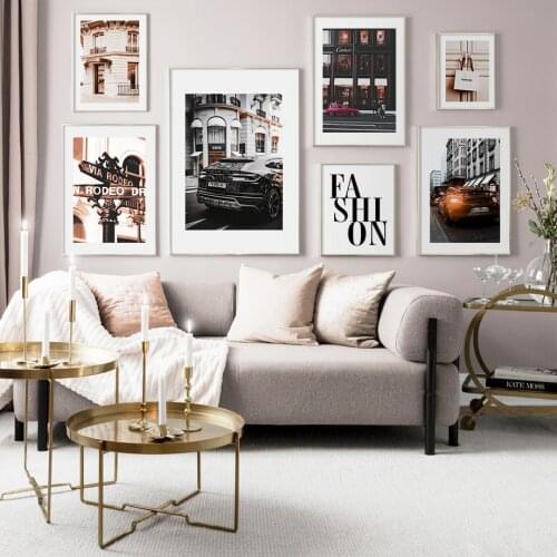 Paris Luxury Fashion Shop Racing Car Wall Art Canvas Painting Nordic Posters And Prints Wall Pictures For Living Room Club Bar