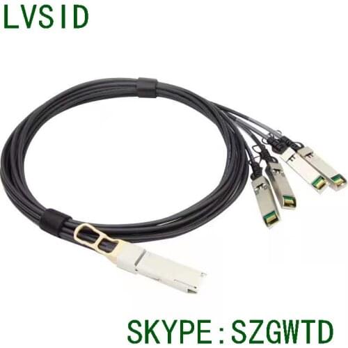 QSFP-4SFP25G-CU3M Cisco Compatible 100G QSFP28 to 4x25G 3m SFP28 Passive Direct Attach Copper Breakout Cable