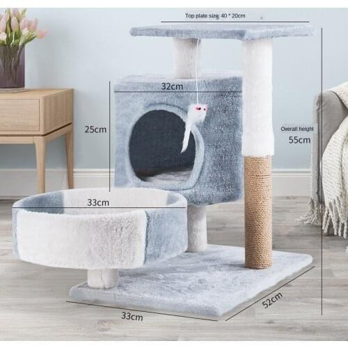 Cat Climbing Frame Cat Tree Cat Tree Integrated Small Cat Supplies Tong Tianzhu Toy Solid Wood Sisal Cat Scratch Board