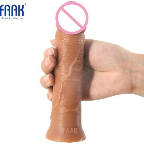 FAAK Realistic Dildo Clear Blood Texture Small Penis Man Fake Dick Sex Toys for Women Anal Plug Sex Products Shop Anal Dildo