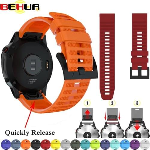 22mm Watch band Strap for Garmin Forerunner 935 945 Bracelet Band Sport Silicone Replacement Wristband for Approach S60 Fenix 6