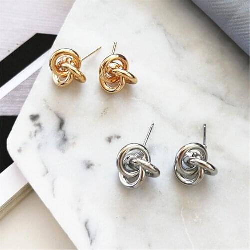 Geometric earring polishing earrings temperament lady fashion decoration earrings Delicate metal big earrings jewelry wholesale