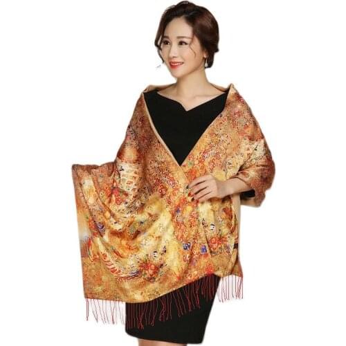 Silk Scarf 190* 53cm Double Colour Flush Warm Fashion Scarf Ladies Luxury Satin Scarf Scenic Scarf Square Headscarf Draping Two