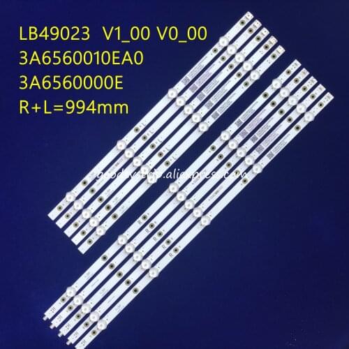 10 PCS/set LED backlight strip for 49PUS7503 49PUS6162 49PUS6412 49PUS6803 TT4906F LB49023 V1_00 V0 3A6560010EA0 3A6560000EA0