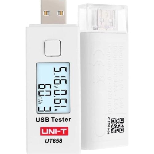 UNI-T UT658B USB Tester Voltmeter Ammeter Digital LCD Voltage Monitor Ammeter Capacity Tester with Backlight
