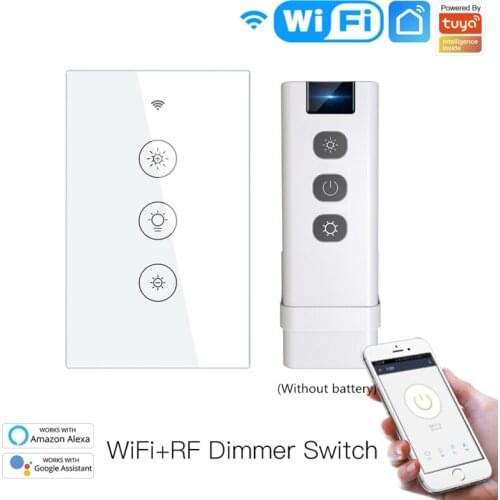 WiFi RF433 Smart Light Dimmer Switch 2/3 Way Multi-Control Smart Life/Tuya APP Works with Alexa Google Home