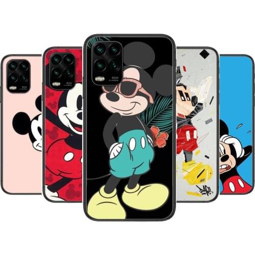 Funny Interesting Disney Mouse Mickey cartoon Phone Case For XiaoMi Redmi Note 10 9S 8 7 6 5 A Pro T Y1 Anime Black Cover Silico