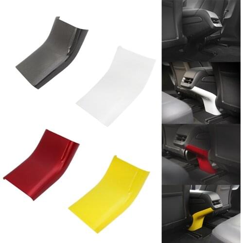 Car Rear Air Vent Outlet Lower Decorative Cover Anti-Dirty ABS Carbon Fiber Black Red Yellow White for Tesla Model 3 2017-2019