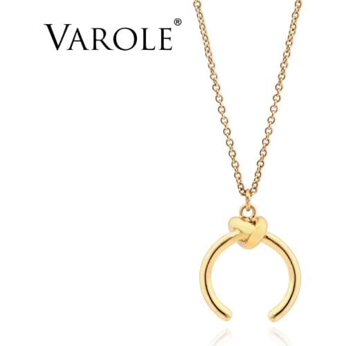 VAROLE High Quality 100% Copper Gold Necklace & Pendant for Women Chain Ladies Fashion Trendy Chocker Pendants Wholesale