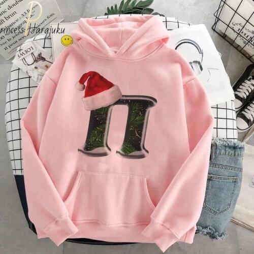 New Fashion Cute Christmas Letters Couple Sweatshirt Cartoon Print Fall/Winter Ladies Hoodie Korean Street Women Pullover Hoodie