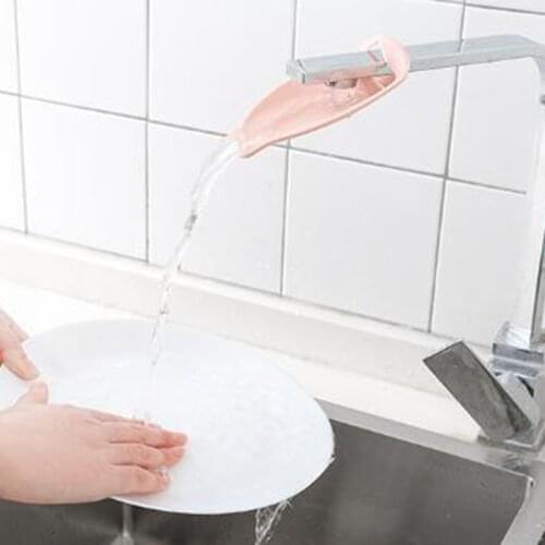 1pc 2021 New Creative Faucet Extender Safety Plastic Solid Color Hand Washing Hands Convenient Home Kitchen Bathroom Accessories