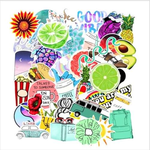 10/30/50/100pcs Cartoon Stickers Pack For Kids Things Waterproof Rock Stickers On Laptop Fridge Skateboard Suitcase