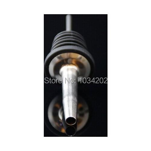 200pcs Factory Price Stainless Steel Liquor Spirit Wine Pourers Spout with Rubber Stopper Free Shipping