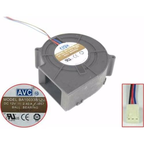 AVC BA1003B12U DC 12V 2.4A 97x97x33mm 3-wire Server Cooling Fan
