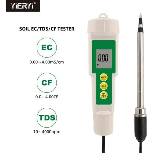 3 in 1 Soil EC/TDS/CF Tester High Quality Probe For All Soil Gardening Plants Farming