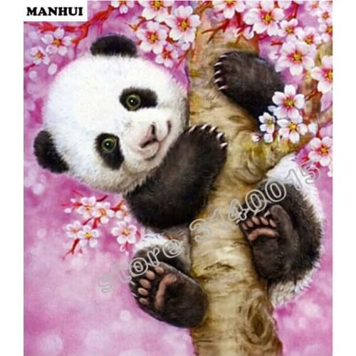 Diamond Embroidery panda DIY 5d Diamond Painting Beads Embroidery Coloring By Numbers Mosaic Drawings ABC029