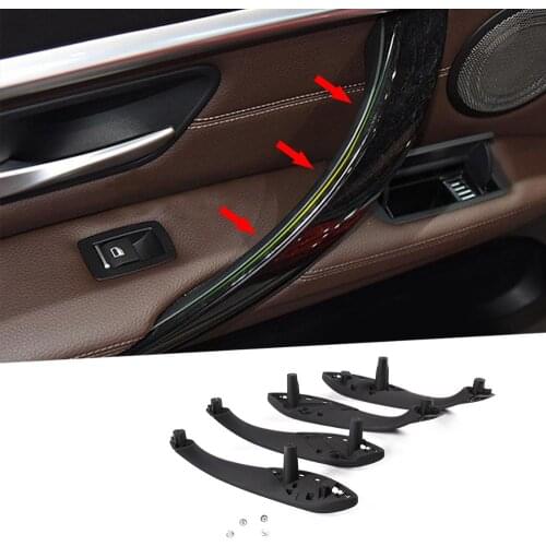 Car Interior Door Handles for BMW 3 Series F30 F31 F35 F80 2013-2018 Black Beige Inner Doors Panel Handle Bar Pull Trim Cover
