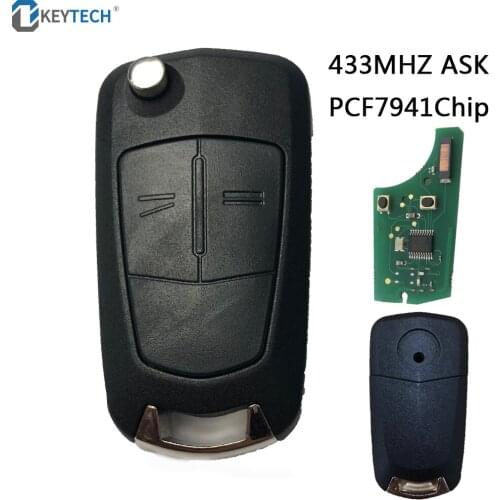 OkeyTech Car Remote Key PCF7946 PCF7941 Chip 433Mhz For Vauxhall Opel Astra H Zafira B 2005 2006 2007 2008 2009 2 Buttons Key