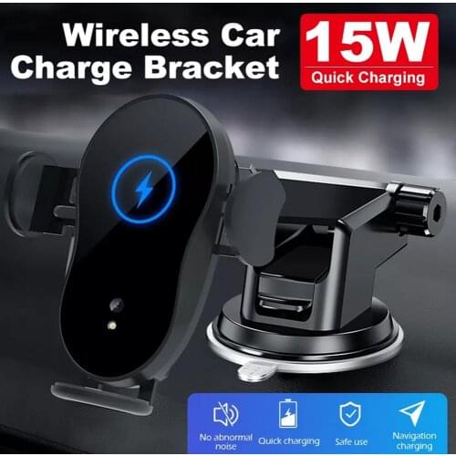 Car Phone Holder Stand Air Vent Clip Mount Wireless 15w Fast Charger Noise-free Silicone Non-slip Mobile Phone Support Universal