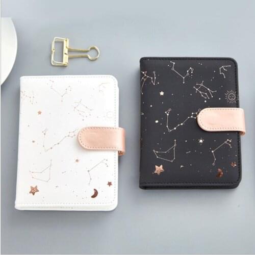 Constellation Buckle PU Spiral Notebook And Journals Diary Weekly To Do It Planner Journey Memo Note Office School Stationery