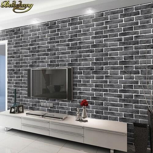 Beibehang Blue Brick Wallpaper Roll papel de parede 3D Old Stone Wall Paper For Restaurant TV background wall papers home decor