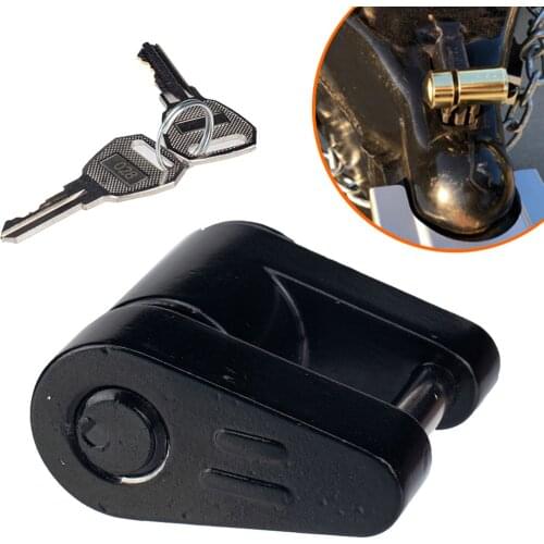 Black Trailer Hitch Coupler Lock Dia 1/4 Inch 3/4 Inch Span for Security with 2 Keys