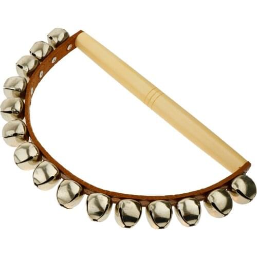 Wooden Hand Bell Jingles Musical Instruments Toy with 15 Pieces Bells