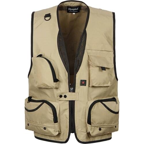 Men Baggy Waistcoat Summer Baggy Sleeveless Jacket for Men with Many Pockets Male Casual Breathable Gilet Photographer Vest