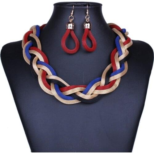 European and American fashion exaggerated the preparation of metal thick chain big retro necklace earrings chain